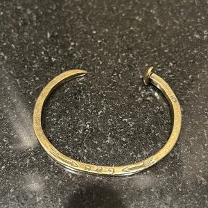 G&B brass railroad nail bracelet